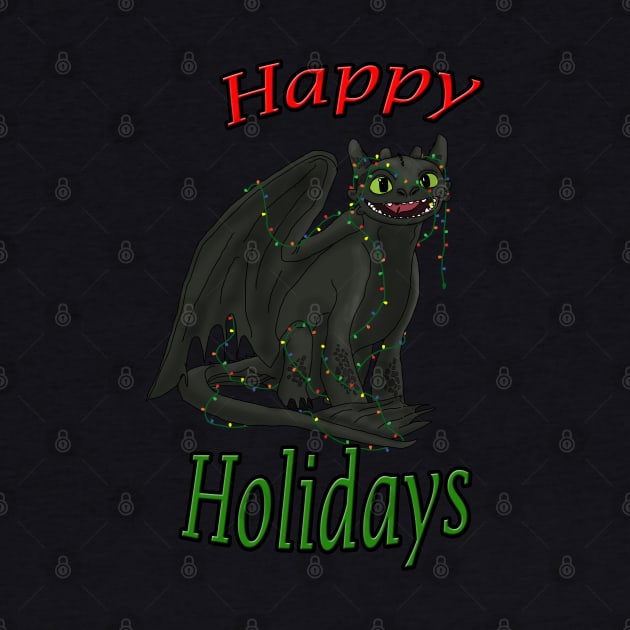 Toothless - Happy Holidays by tygerwolfe